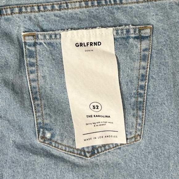 GRLFRND The Karolina High Waist Skinny Blue Jeans - Size 32 - Picture 14 of 16